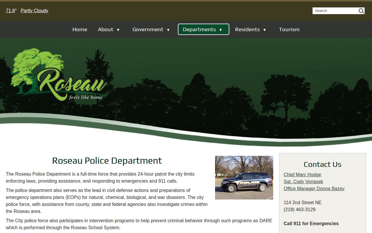 Roseau County Busted Mugshots police records source page